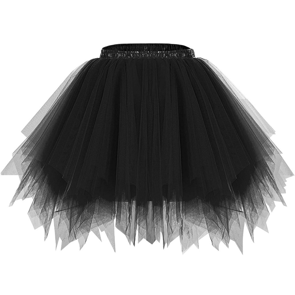 Elegant Black Tulle Skirt